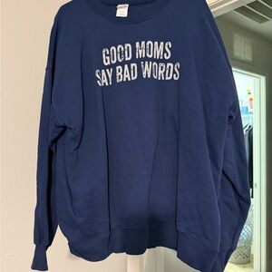 Hanes Navy Graphic Crew Neck Sweater